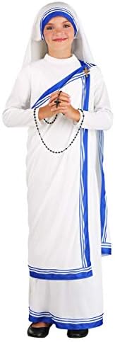 Fun Costume for Girls Mother Teresa Outfit Halloween Sari Dress