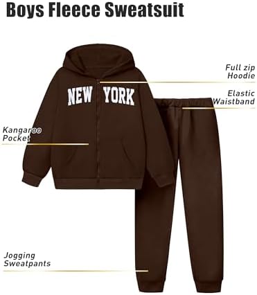 KangKang Unisex NEW YORK Full Zip Fleece Jogging Suit