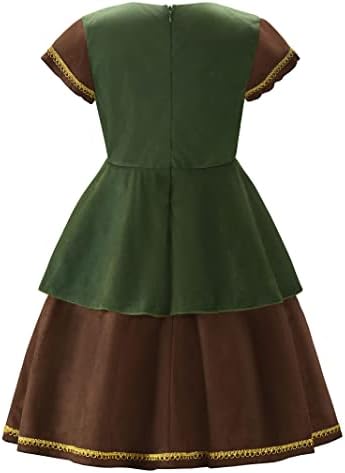 ReliBeauty Archer Costume Girls Huntress with Cape Green
