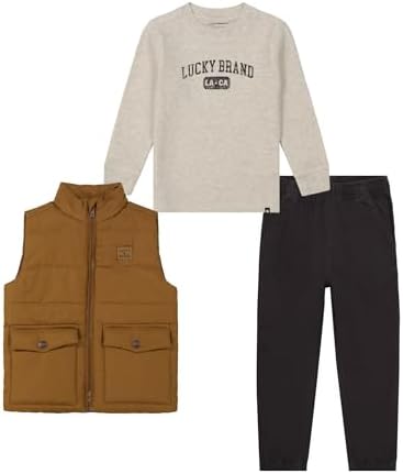 Stylish 3-Piece Vest and Pants Set for Boys