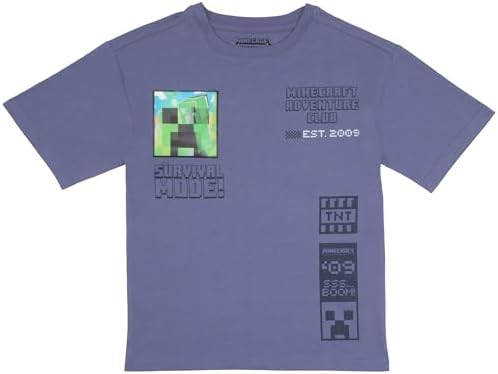 MinecraftT Shirts for Boys - Set of 2 - LenticularPatchesCodecRoyal
