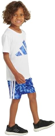 Adidas Boys woodland graphic t-shirt and shorts set