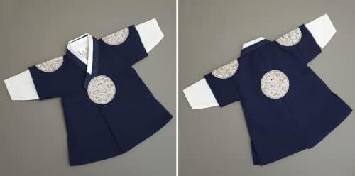 Charming Kids Korean Navy Boy Kids Hanbok 100 Days to 10 Years