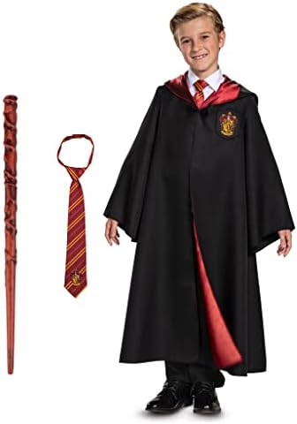 Hermione Gryffindor Costume Combo Robe Tie Wand Sets for Kids
