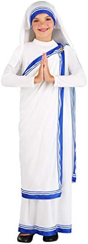 Fun Costume for Girls Mother Teresa Outfit Halloween Sari Dress