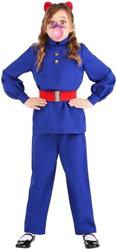 Fun Costume for Kids Violet Jumpsuit with Red Belt