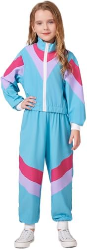 80s 90s Retro Track Set for Girls - Windbreaker Jacket Pants