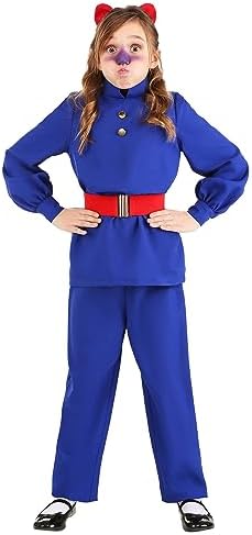 Fun Costume for Kids Violet Jumpsuit with Red Belt