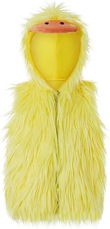 Premium Material Cute Toddler Halloween Furry Duck Costume Kids Zipper Vest