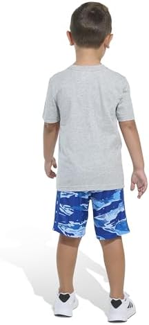 Genuinely Made Adventure-lore Boys Heather Tee Camo Shorts Set