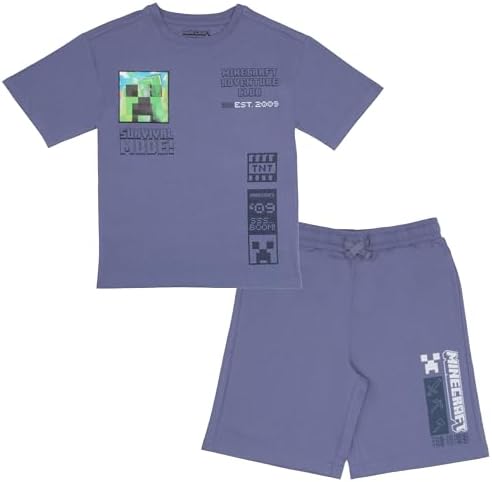 MinecraftT Shirts for Boys - Set of 2 - LenticularPatchesCodecRoyal