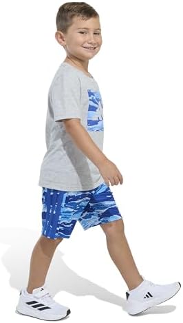 Genuinely Made Adventure-lore Boys Heather Tee Camo Shorts Set