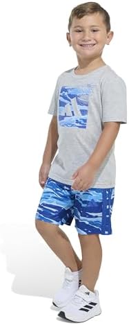 Genuinely Made Adventure-lore Boys Heather Tee Camo Shorts Set