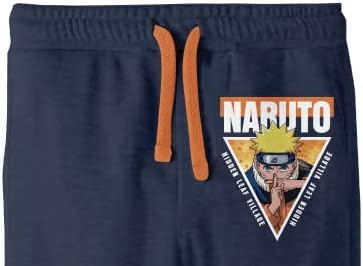 Naruto Classic Youth Boys Gray Zip Hoodie Navy Jogger Pants