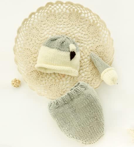 Newborn Photography Set Cute Ice Cream Hat Pants for Baby