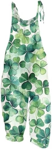 St Patricks Day Jumpsuit for Women Lucky Green