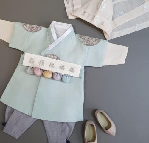 Korean Mint Boy Hanbok 10yo Masculine Traditional