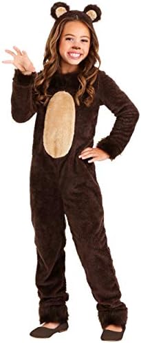 Girls Brown Bear Costume with Headband - Halloween Kids Costume - Fun Costumes