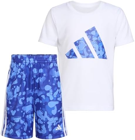 Adidas Boys woodland graphic t-shirt and shorts set
