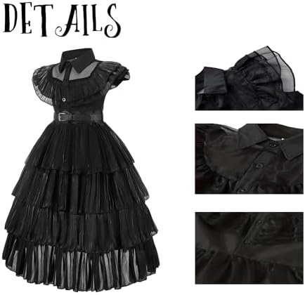 Black Gothic Princess Dress for Kids Halloween Costume