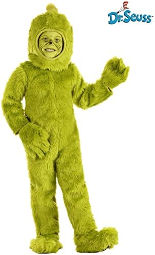Fun Costumes Dr Seuss Grinch Toddler Open Face Costume includes headpiece gloves jumpsuit