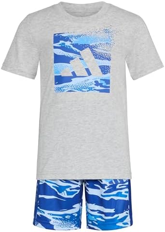 Genuinely Made Adventure-lore Boys Heather Tee Camo Shorts Set