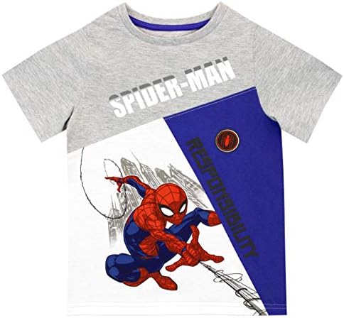 Marvel Boys Spider-Man T Schultz Shorts Set - Spandex Elastic Fit