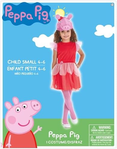 Peppa Pig Glitter Halloween Costume - 3-4T