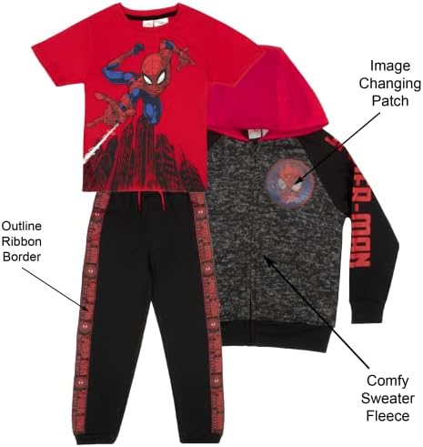 Marvel Spider-Man Boys 3-Piece Fleece Pants Set