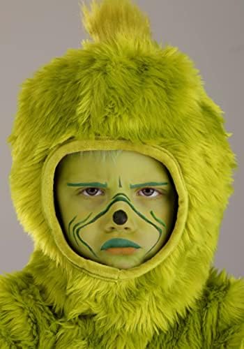 Fun Costumes Dr Seuss Grinch Toddler Open Face Costume includes headpiece gloves jumpsuit