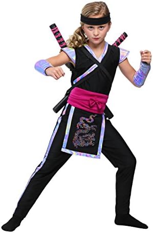 Fun Costumes Girls Rainbow Ninja Costume