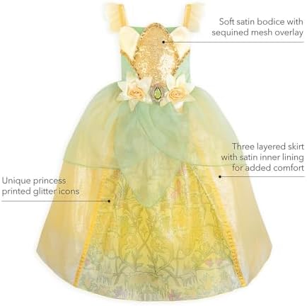 Multicolored Tiana Costume Kids