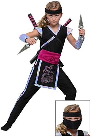 Fun Costumes Girls Rainbow Ninja Costume