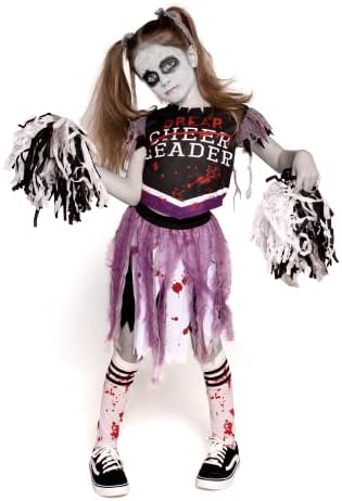 Zombie Halloween Cheerleader Costume Girls