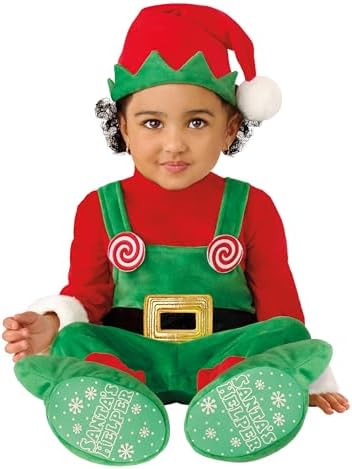 Spirit Halloween Baby Elf Jumpsuit Costume - Festive Cozy Kids Halloween