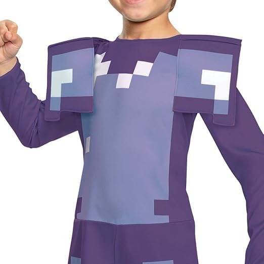 Minecraft Boys Costume with Enchanted Diamond Armor