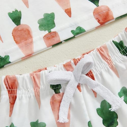 Bunny Carrot Toddler Boys Easter Short Sleeve Set
