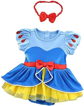 Princess Onesie Romper for Baby Girls Halloween Birthday Party Dress Up