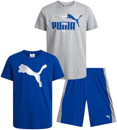 PUMA Boys Active Shorts Set 3-Piece Performance Collection for Boys S-L