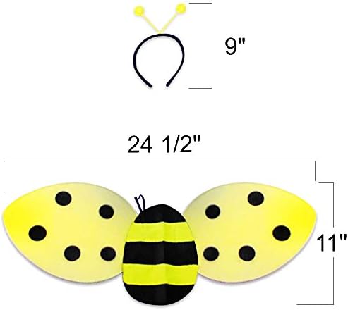 ArtCreativity Bee Costume for Kids Honeybee Set with Wings Antenna