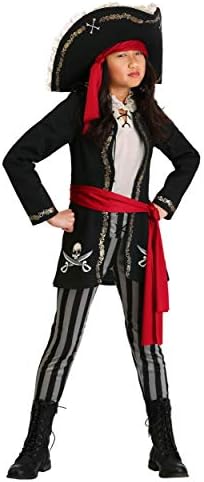 Gold Queen Pirate Costume Kids Captain Set
