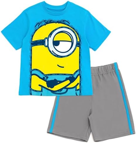 Outstanding Minions T-Shirt Shorts Set for Boys