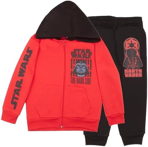 Star Wars Boys Matching Set Darth Vader Pullover Hoodie Jogger Fleece