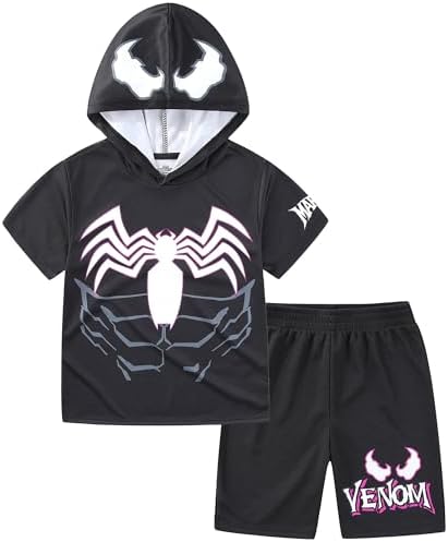 Marvel Spider-Man Venom Boys Mens Spandex hoodie set