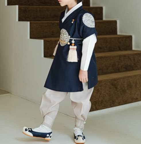 Charming Kids Korean Navy Boy Kids Hanbok 100 Days to 10 Years