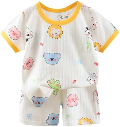 Toddler Short Sets with Cartoon Printing for Boys and Girls