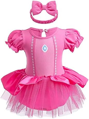 Baby Girls Princess Costume Jumpsuit Outfit with Headband