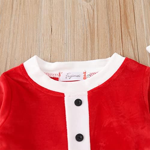 Newborn Christmas Outfit Boys Santa Print - Soft Breathable for Fall Winter
