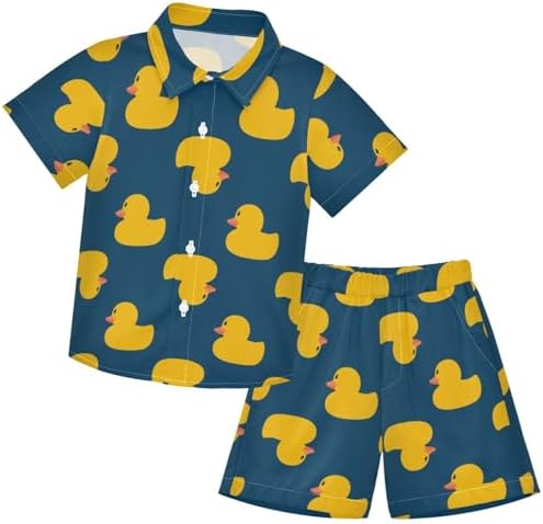 Visesunny Toddler Boys Quick-Dry Casual Shirts Shorts Set