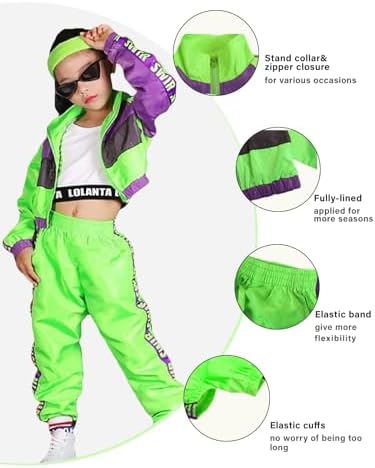 Dance Costumes Set for Girls Modern Hip Hop Style